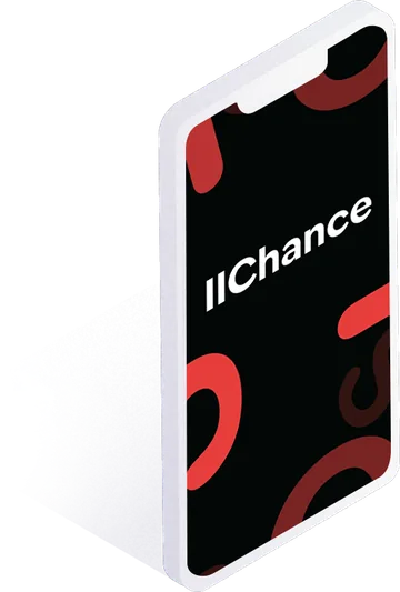 II Chance app splash screen on a phone